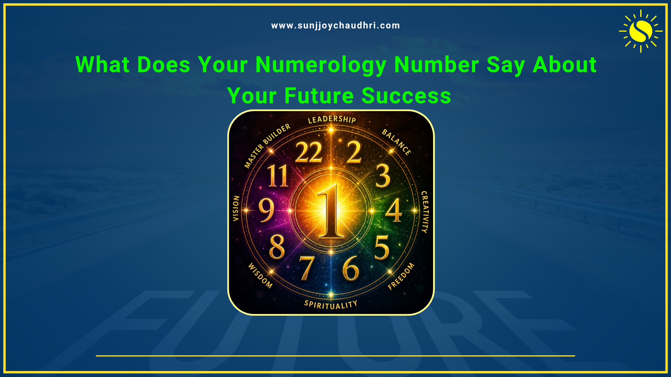 Numerology number chart showing future success, personality traits, and life path insights